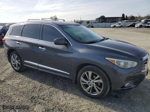 2013 Infiniti JX35 with VIN 5N1AL0MN6DC336706, listed as a Copart auction lot 46359835 with 161,609 mi miles and Salvage Title. Bid and sale history available at carsss.com. Image 4.