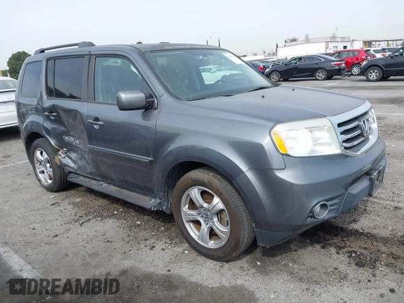 2013 Honda Pilot EX-L with VIN 5FNYF3H54DB010833, listed as a IAAI auction lot 41663424 with 108,264 mi miles and . Bid and sale history available at DreamBid. Image 1.