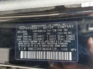2021 Hyundai Tucson SE with VIN KM8J23A41MU404128, listed as a Copart auction lot 47938495 with 34,432 mi miles and Salvage Title. Bid and sale history available at carsss.com. Image 15.