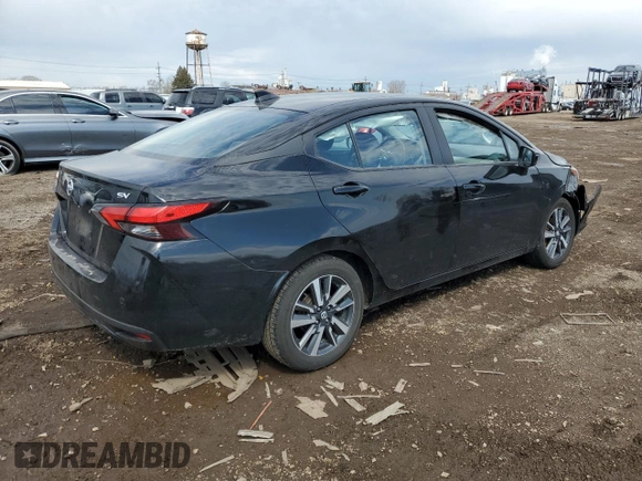 2021 Nissan Versa SV with VIN 3N1CN8EV2ML840343, listed as a Copart auction lot 53940945 with 76,144 mi miles and Salvage title. Bid and sale history available at DreamBid. Image 3.