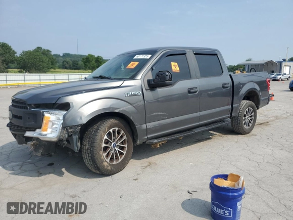 2018 Ford F-150 XL with VIN 1FTEW1E59JFE10695, listed as a Copart auction lot 60171325 with 134,904 mi miles and Salvage title. Bid and sale history available at DreamBid. Image 1.