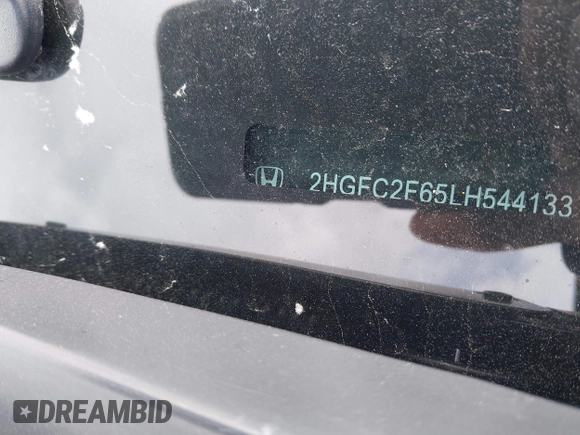 2020 Honda Civic LX with VIN 2HGFC2F65LH544133, listed as a IAAI auction lot 42148441 with 49,063 mi miles and . Bid and sale history available at DreamBid. Image 9.