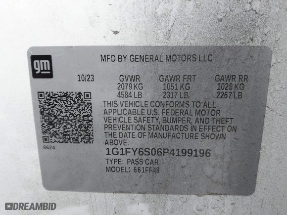 2023 Chevrolet Bolt EUV LT with VIN 1G1FY6S06P4199196, listed as a IAAI auction lot 41531719 with 11,743 mi miles. Bid and sale history available at carsss.com. Image 9.