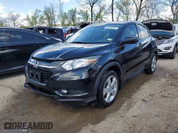 2016 Honda HR-V EX-L w/Navi with VIN 3CZRU6H7XGM730421, listed as a Copart auction lot 50185644 with 100,393 mi miles and Salvage Title. Bid and sale history available at carsss.com. Image 1.