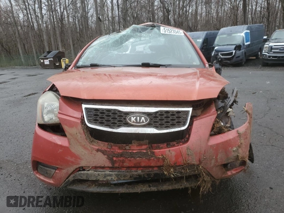 2010 Kia Rio LX with VIN KNADH4A39A6598630, listed as a Copart auction lot 51523545 with 99,896 mi miles and Non Repairable. Bid and sale history available at carsss.com. Image 5.