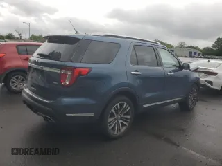 2018 Ford Explorer Platinum z VIN 1FM5K8HT9JGA66466, wystawiony jako Copart lot #56794895 z przebiegiem 84 733 mil mil oraz Szkoda całkowita • Salvage title. Historia ofert i sprzedaży dostępna na DreamBid. Obrazek 3.