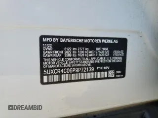 2023 BMW X5 sDrive40i with VIN 5UXCR4C06P9P72139, listed as a Copart auction lot 41875905 with 24,037 mi miles and Salvage Title. Bid and sale history available at carsss.com. Image 15.