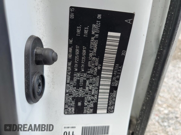 2015 Toyota Sienna LE AAS with VIN 5TDKK3DC1FS660904, listed as a Copart auction lot 61418275 with 132,056 mi miles and Salvage title. Bid and sale history available at DreamBid. Image 13.
