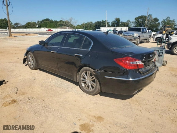 2013 Hyundai Genesis 3.8L with VIN KMHGC4DD0DU249256, listed as a Copart auction lot 72590684 with 140,680 mi miles and Non Repairable. Bid and sale history available at carsss.com. Image 2.