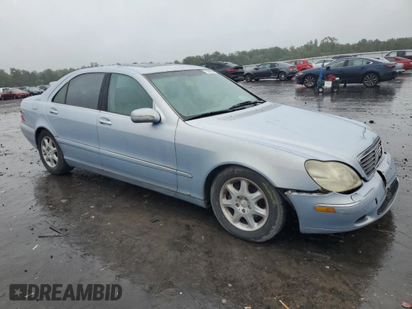 2000 Mercedes-Benz S-Class with VIN WDBNG75J4YA051291, listed as a Copart auction lot 71894364 with 0 mi miles and Salvage Title. Bid and sale history available at carsss.com. Image 4.