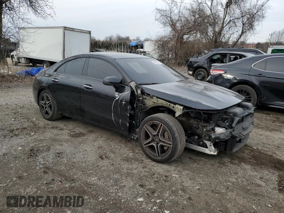 2022 Mercedes-Benz CLA 35 AMG with VIN W1K5J5BB8NN287070, listed as a Copart auction lot 45001484 with 28,023 mi miles and . Bid and sale history available at DreamBid. Image 4.