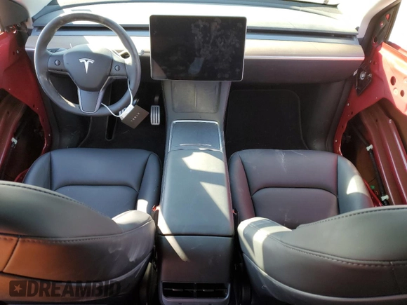 2023 Tesla Model Y Performance with VIN 7SAYGDEFXPF790747, listed as a Copart auction lot 42233855 with 25,452 mi miles and Salvage Title. Bid and sale history available at DreamBid. Image 8.