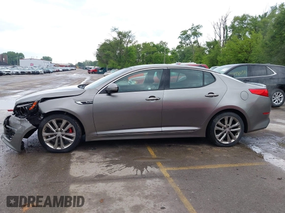 2014 Kia Optima SXL Turbo with VIN 5XXGR4A68EG303094, listed as a IAAI auction lot 42207175 with 105,521 mi miles and . Bid and sale history available at DreamBid. Image 14.