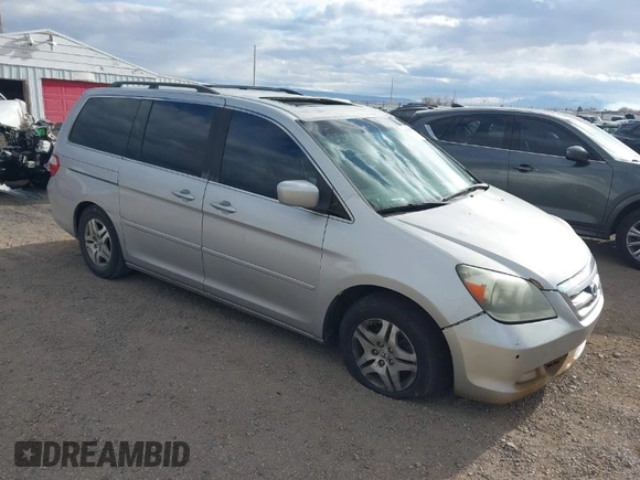 2005 Honda Odyssey TOURING with VIN 5FNRL38855B035443, listed as a IAAI auction lot 41748539 with 1 mi miles. Bid and sale history available at carsss.com. Image 1.
