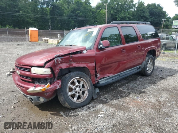 2005 Chevrolet Suburban Z71 with VIN 3GNFK16Z15G148829, listed as a Copart auction lot 61600315 with 172,345 mi miles and Salvage title. Bid and sale history available at DreamBid. Image 1.
