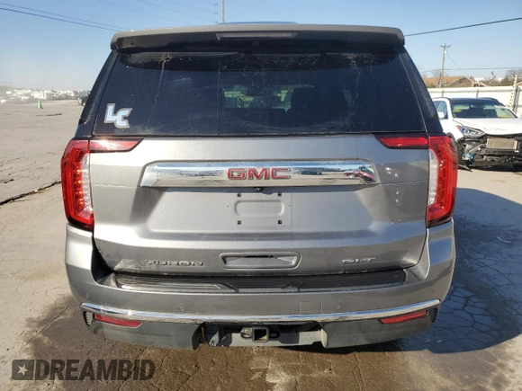2021 GMC Yukon SLT with VIN 1GKS1BKD9MR194633, listed as a Copart auction lot 48762645 with 56,502 mi miles and Salvage Title. Bid and sale history available at carsss.com. Image 6.