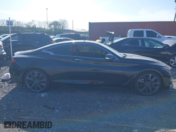 2022 Infiniti Q60 Red Sport 400 with VIN JN1FV7LK0NM660799, listed as a IAAI auction lot 41991772 with 26,997 mi miles and . Bid and sale history available at DreamBid. Image 13.