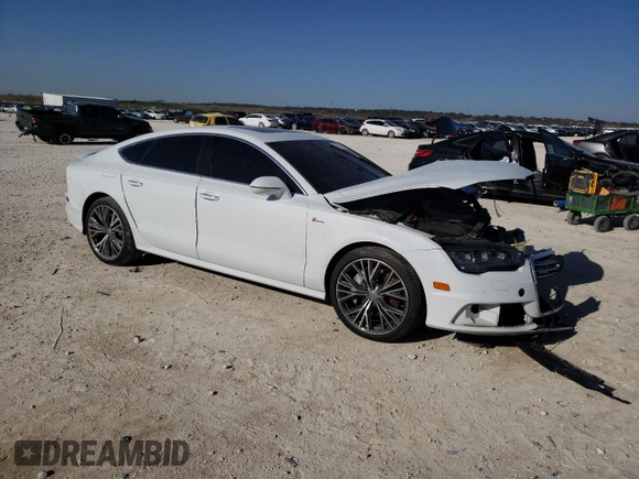 2016 Audi A7 3.0 Premium Plus with VIN WAUWGAFCXGN050489, listed as a Copart auction lot 37699464 with 0 mi miles. Bid and sale history available at carsss.com. Image 4.