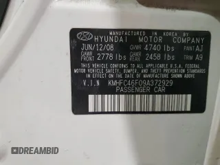 2009 Hyundai Azera Limited z VIN KMHFC46F09A372929, wystawiony jako Copart lot #88455705 z przebiegiem 111 222 mil mil oraz Szkoda całkowita • Salvage title. Historia ofert i sprzedaży dostępna na DreamBid. Obrazek 14.