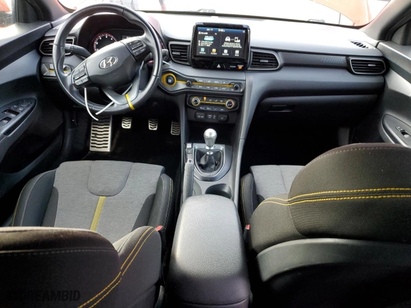 2019 Hyundai Veloster Turbo with VIN KMHTH6AB0KU018904, listed as a Copart auction lot 89337545 with 82,877 mi miles and Salvage Title. Bid and sale history available at carsss.com. Image 8.