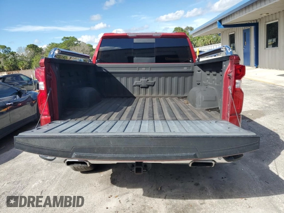 2020 Chevrolet Silverado 1500 LTZ with VIN 1GCUYGELXLZ153782, listed as a Copart auction lot 46898005 with 87,331 mi miles and Non Repairable. Bid and sale history available at DreamBid. Image 6.