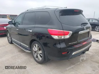 2014 Nissan Pathfinder Platinum z VIN 5N1AR2MN0EC619145, wystawiony jako IAAI lot #41032657 z przebiegiem 148 405 mil mil oraz . Historia ofert i sprzedaży dostępna na DreamBid. Obrazek 3.