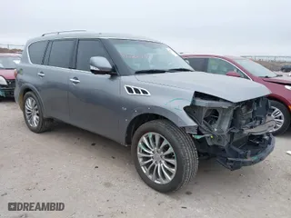 2015 Infiniti QX80 with VIN JN8AZ2NF1F9571315, listed as a IAAI auction lot 41522434 with 166,947 mi miles. Bid and sale history available at carsss.com. Image 1.