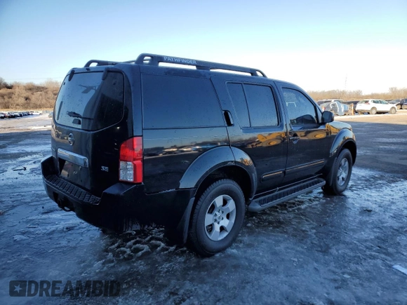 2007 Nissan Pathfinder SE with VIN 5N1AR18WX7C637863, listed as a Copart auction lot 41924315 with 196,302 mi miles and Salvage Title. Bid and sale history available at carsss.com. Image 3.