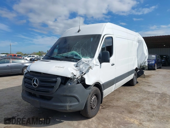 2023 Mercedes-Benz Sprinter Cargo with VIN W1Y4NDHY9PT152903, listed as a IAAI auction lot 41901044 with 25,052 mi miles and . Bid and sale history available at carsss.com. Image 17.