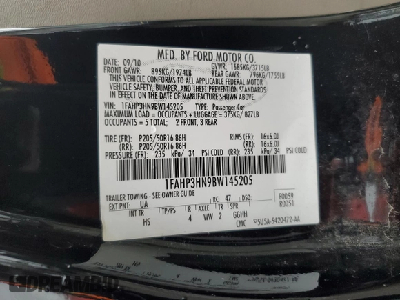 2011 Ford Focus SEL with VIN 1FAHP3HN9BW145205, listed as a Copart auction lot 44332315 with 133,187 mi miles and Salvage Title. Bid and sale history available at carsss.com. Image 15.