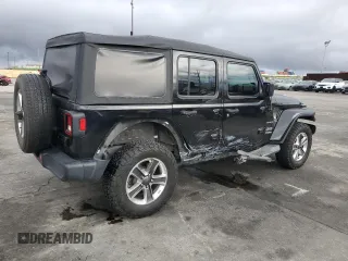 2018 Jeep Wrangler Unlimited Sahara z VIN 1C4HJXEN0JW331477, wystawiony jako Copart lot #49520785 z przebiegiem 98 413 mil mil oraz Szkoda całkowita • Salvage title. Historia ofert i sprzedaży dostępna na DreamBid. Obrazek 3.