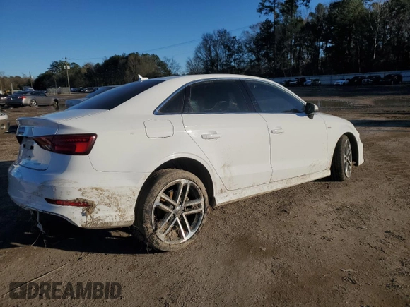 2017 Audi A3 Sedan Premium Plus with VIN WAUGUGFF0H1043635, listed as a Copart auction lot 42499675 with 117,886 mi miles and Salvage Title. Bid and sale history available at carsss.com. Image 3.