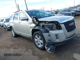 2015 GMC Terrain SLT with VIN 2GKFLXE32F6429187, listed as a IAAI auction lot 41697367 with 106,844 mi miles and . Bid and sale history available at carsss.com. Image 1.