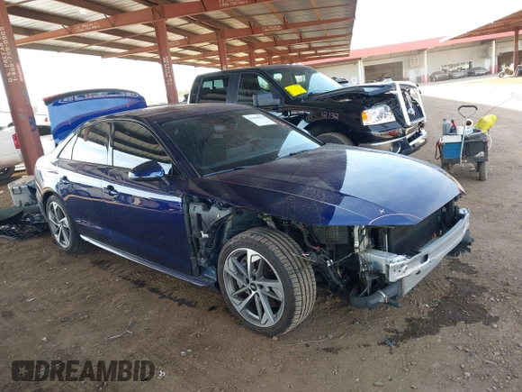 2021 Audi A4 S line Premium Plus with VIN WAUEAAF47MA037157, listed as a IAAI auction lot 41618829 with 44,408 mi miles and . Bid and sale history available at DreamBid. Image 1.