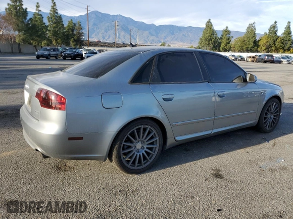 2007 Audi A4 2.0T with VIN WAUBF78E87A113423, listed as a Copart auction lot 43648765 with 114,734 mi miles and Salvage Title. Bid and sale history available at carsss.com. Image 3.