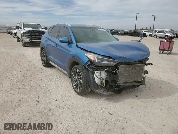 2019 Hyundai Tucson Sport with VIN KM8J33AL5KU981469, listed as a Copart auction lot 45370525 with 163,979 mi miles and Salvage Title. Bid and sale history available at carsss.com. Image 12.