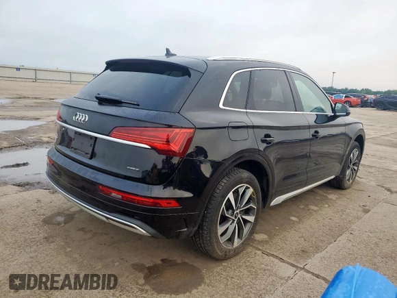 2021 Audi Q5 Premium with VIN WA1AAAFY3M2129651, listed as a Copart auction lot 58509405 with 23,567 mi miles and Clean title. Bid and sale history available at DreamBid. Image 3.