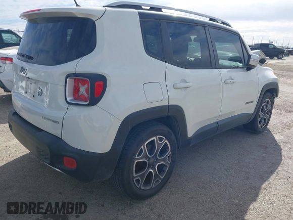 2016 Jeep Renegade Limited with VIN ZACCJADT6GPC88812, listed as a IAAI auction lot 41409614 with 99,243 mi miles and . Bid and sale history available at DreamBid. Image 4.