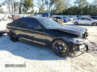 2016 BMW M5 with VIN WBSFV9C57GD595447, listed as a Copart auction lot 41343845 with 50,029 mi miles and Salvage Title. Bid and sale history available at carsss.com. Image 4.