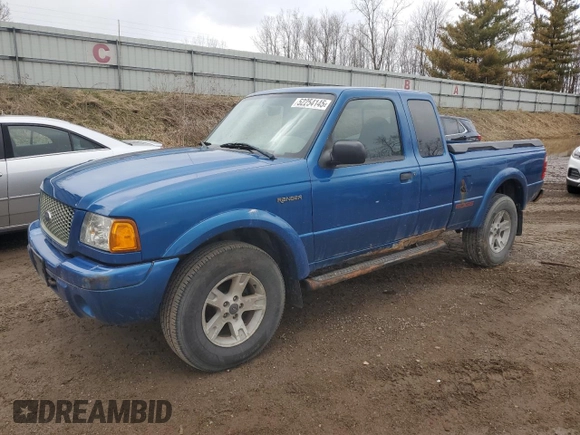 2002 Ford Ranger XL Fleet with VIN 1FTZR45E52TA26961, listed as a Copart auction lot 52254145 with 126,893 mi miles and Clean title. Bid and sale history available at DreamBid. Image 1.