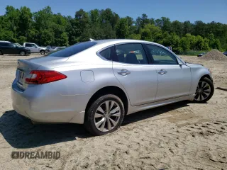 2012 Infiniti M with VIN JN1BY1AR5CM395829, listed as a Copart auction lot 56602914 with Not Provided miles and Salvage Title. Bid and sale history available at carsss.com. Image 3.