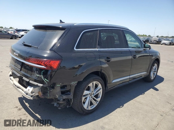 2021 Audi Q7 Premium Plus with VIN WA1LXAF76MD021317, listed as a Copart auction lot 58229305 with 72,484 mi miles and Salvage title. Bid and sale history available at DreamBid. Image 3.