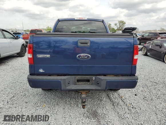 2008 Ford F-150 STX with VIN 1FTRX12W68FB55946, listed as a Copart auction lot 50405005 with 126,841 mi miles and Clean Title. Bid and sale history available at carsss.com. Image 6.