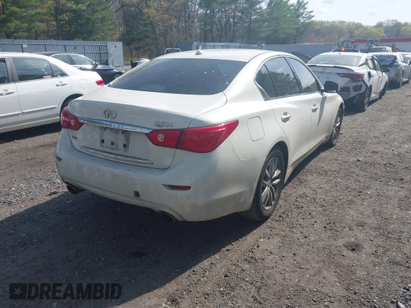 2014 Infiniti Q50 Premium with VIN JN1BV7AR5EM703788, listed as a IAAI auction lot 42118192 with 153,859 mi miles and . Bid and sale history available at DreamBid. Image 4.