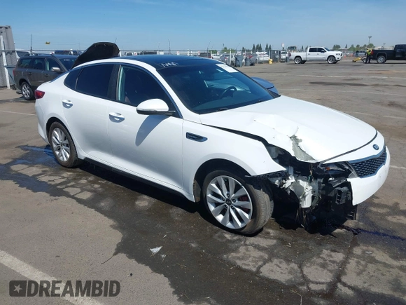 2016 Kia Optima SX Turbo with VIN 5XXGW4L26GG019985, listed as a IAAI auction lot 42174560 with 167,607 mi miles and . Bid and sale history available at DreamBid. Image 1.
