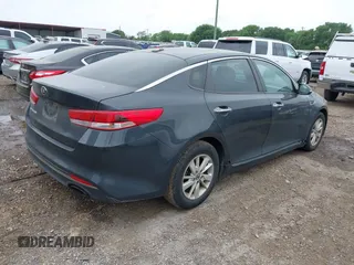 2016 Kia Optima LX with VIN KNAGT4L37G5070799, listed as a IAAI auction lot 41963239 with 116,308 mi miles. Bid and sale history available at carsss.com. Image 4.