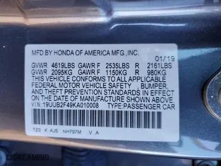 2019 Acura TLX w/Technology Pkg with VIN 19UUB2F49KA010008, listed as a Copart auction lot 88532325 with 54,926 mi miles and Salvage Title. Bid and sale history available at carsss.com. Image 14.