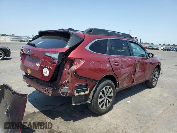 2021 Subaru Outback Premium with VIN 4S4BTAFC0M3194763, listed as a Copart auction lot 59713325 with 38,771 mi miles and Salvage title. Bid and sale history available at DreamBid. Image 3.