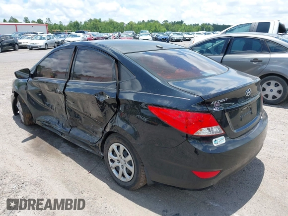 2013 Hyundai Accent GLS with VIN KMHCT4AE3DU459670, listed as a IAAI auction lot 39664548 with 155,591 mi miles. Bid and sale history available at carsss.com. Image 3.