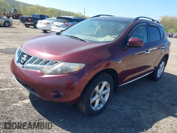 2010 Nissan Murano SL with VIN JN8AZ1MWXAW108935, listed as a IAAI auction lot 42150686 with 163,590 mi miles. Bid and sale history available at carsss.com. Image 2.